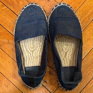 Tory Burch Navy Espadrille